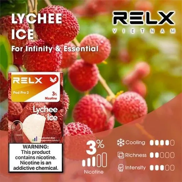 Relx 6代煙彈 荔枝風味|1.9Ml*3Pod|3%濃度 Relx 6代煙彈 荔枝風味|1.9ml*3Pod|3%濃度
